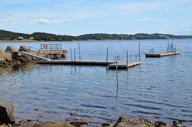 Lanesunds badplats vid Havstensfjorden utanför Uddevalla